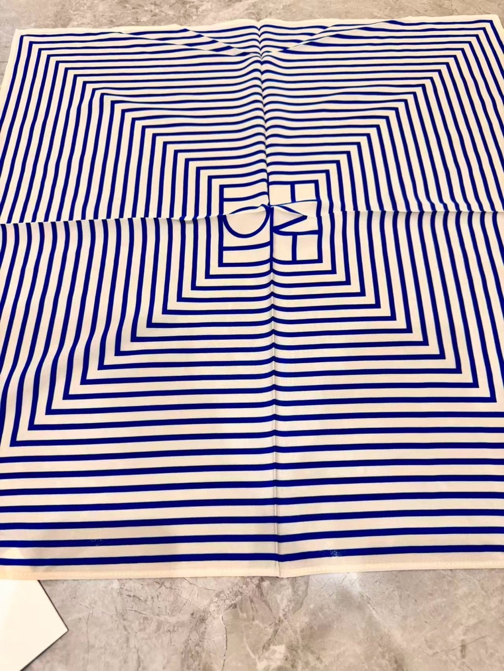 Toteme Blue and White silk scarf